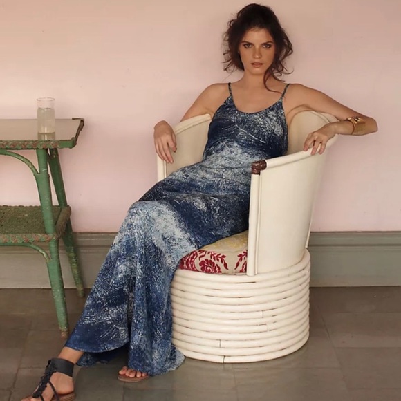 Anthropologie Dresses & Skirts - Anthropologie Navy Blue Tie-Dye Maxi Dress